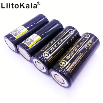 

HK 26650-50a lii-50a LiitoKala 3.7 V 26650 5000 mah DE Alta capacitating idade li-ion Recarregavel para Lanterna led