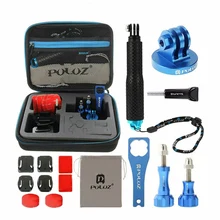 PULUZ 16 in 1 CNC Metal Accessories Combo Kit with EVA Case Stocker for Gopro SJCAM Xiaomi Yi New Arrival