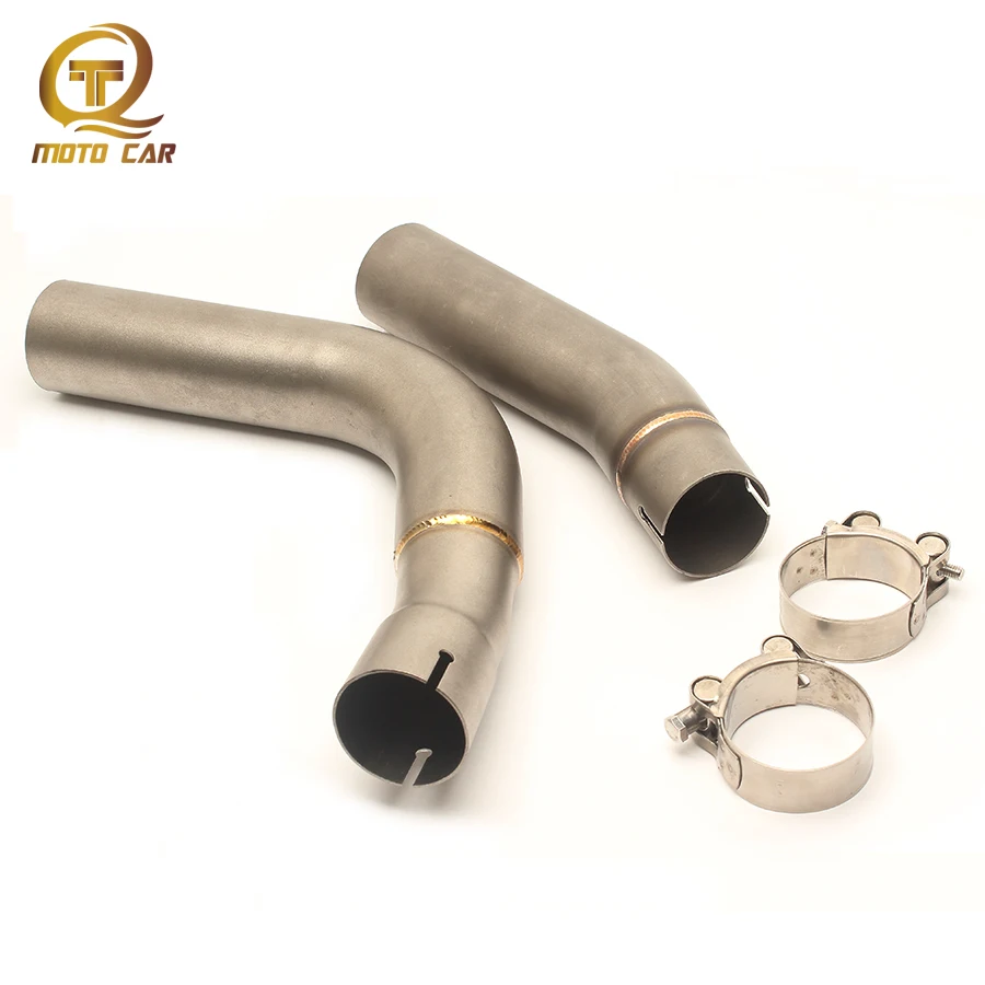 

Motorcycle Titanium Exhaust Link Pipe Muffler Escape MOTO Clamp Connect Mid Tube for YAMAHA YZF R1 2009 2010 2011 2012 2013 2014