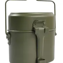 Армейский солдат Военный Открытый походный беспорядок Комплект Ланч переносной обеденный ящик столовая чайник горшок чаша