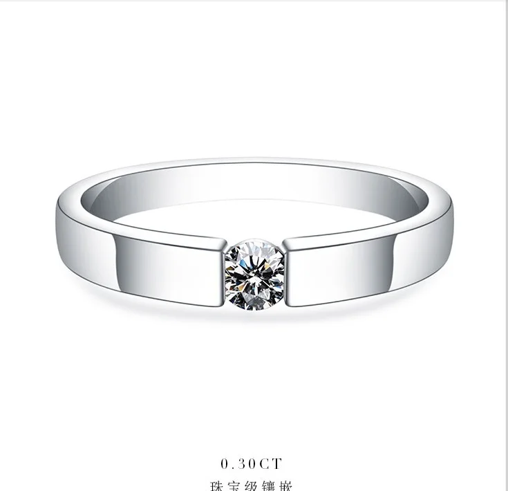 0.25CTW 4 мм G-H Moissanite свадебное кольцо тест положительная Гарантия 925 пробы