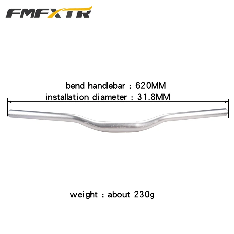 Руль для горного велосипеда горизонтальный 31,8 прямой Янь набор ручек из алюминиевого сплава аксессуары для ручек - Цвет: 31.8x620 silver