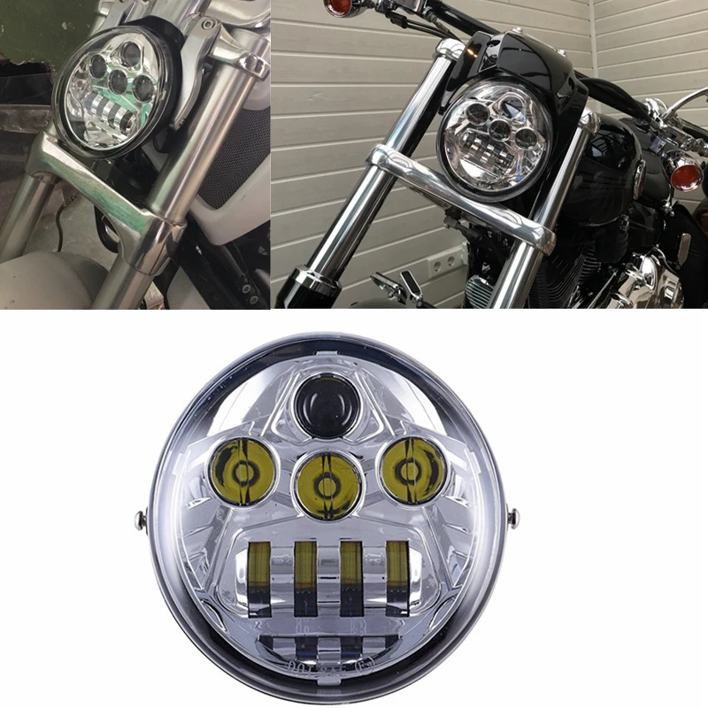 Motorcycle LED Headlight Assembly For Harley V ROD VRSC VRXSE Muscle Screamin' Eagle CVO V Rod