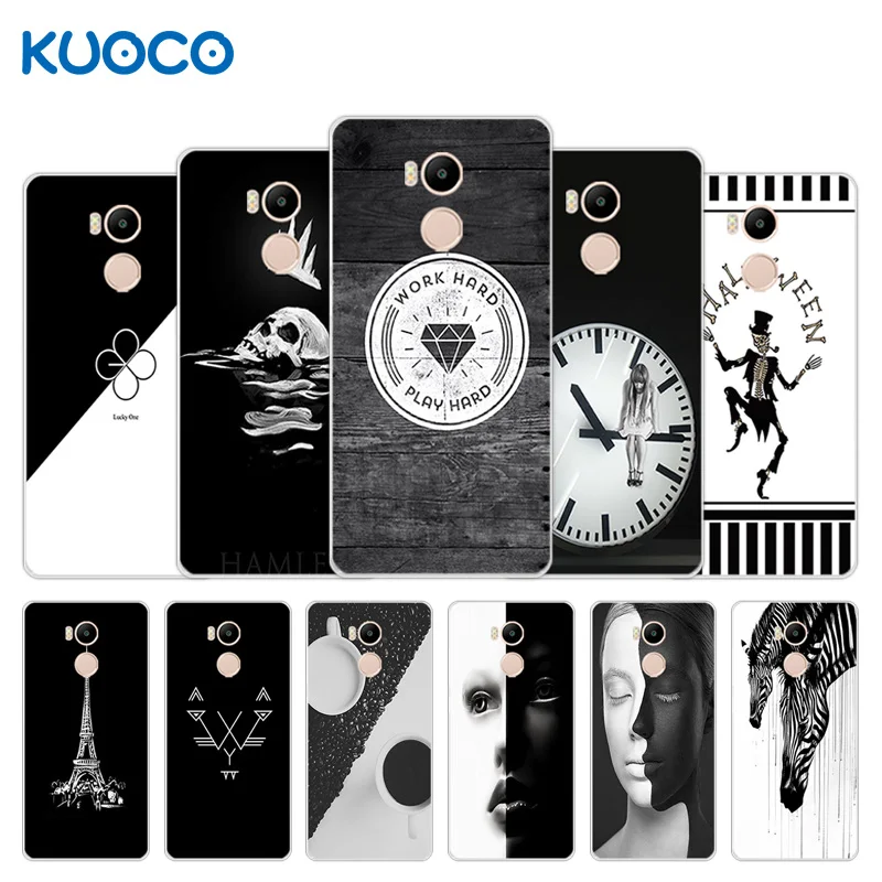 

5.0inch For Xiaomi Redmi 4 Pro 4 Prime Case Cover Soft Silicon For Xiaomi Redmi 4 Pro B&W Design Phone For Xiapmi Redmi 4S