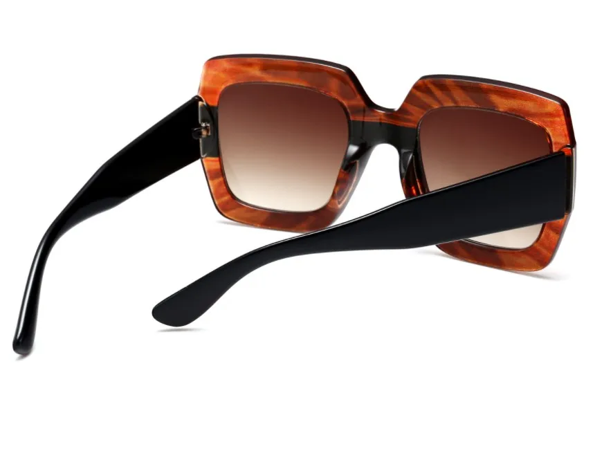 Три цвета, женские очки от солнца, очки с квадратной оправой UV400, модные брендовые очки 45406