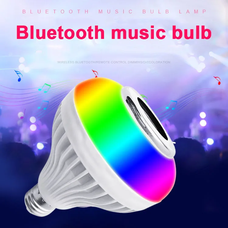 Умный светодиодный RGB беспроводной светильник Bluetooth динамик лампа 12 Вт музыка