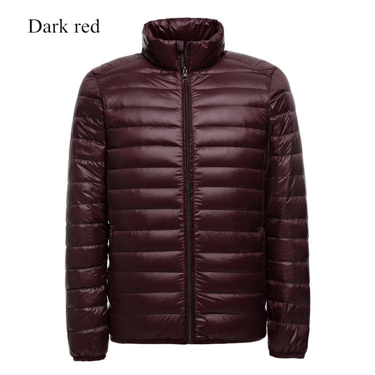 down jackets Men's Lightweight Water-Resistant Packable Puffer Jacket 2021 New Arrivals Autumn Winter Male Fashion Stand Collar Down Coats rab down jacket