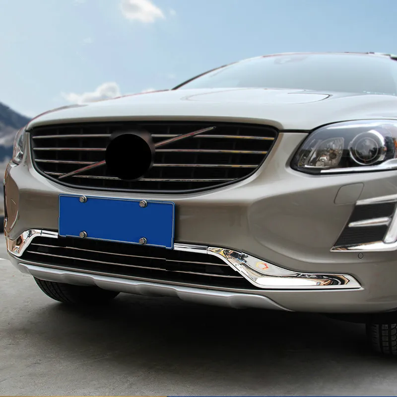 

Car Front Grille Trim Strips ABS 4pcs For Volvo XC60 2014-17 Auto Exterior Modified Accessories