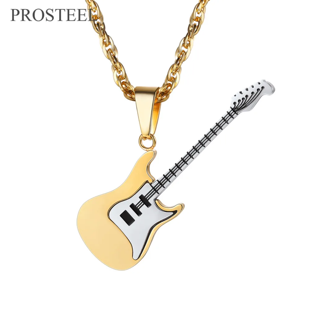 Buy PROSTEEL Rock HipHop Electric Guitar Bass Pendant