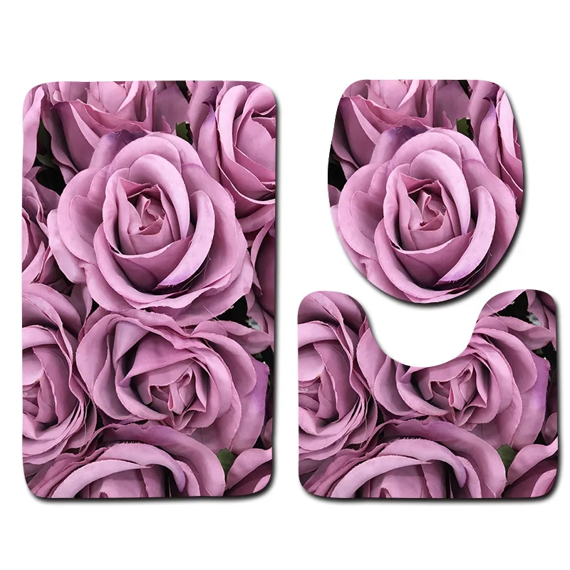 Zeegle Roseleaf Valentine 3 шт. коврик для ванной комнаты впитывающий мягкий