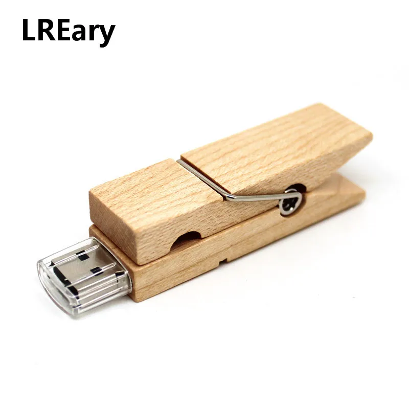 

Funny Wooden clip usb flash drive lovely clothespin pen drive memory stick 8gb 32gb 16gb USB 2.0 pendrives creativo gift