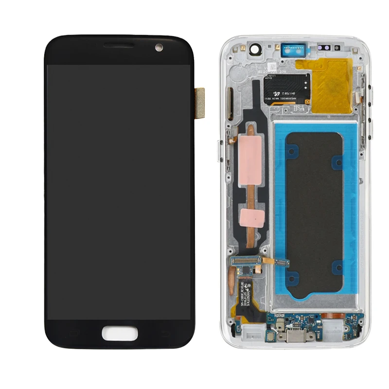 Ceny Oryginalny AMOLED do Samsung Galaxy S7 wyświetlacz LCD zmontowany z ekranem dotykowym Digitizer SM G930 G930F G930FD G930S G930L