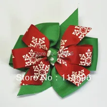 Новое поступление, праздничный бант для волос, Рождественская елка, конфетная атласная лента с рисунком, бутик, милый бант для волос