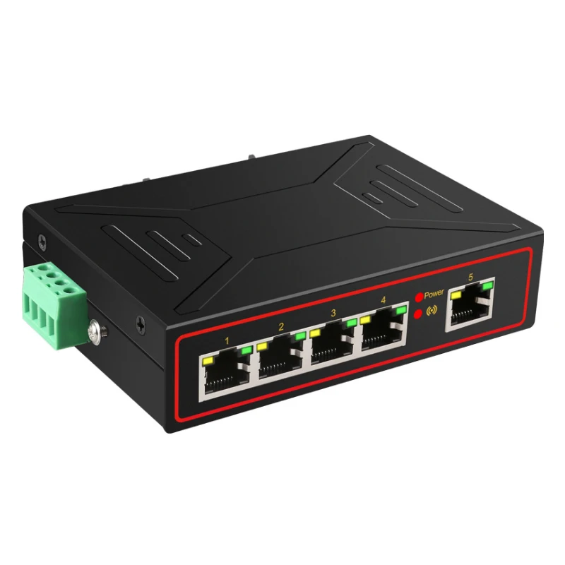 5 портов промышленный Ethernet коммутатор 10/100/1000 Мбит/с гигабитный сетевой коммутатор din-рейка Тип Сетевой адаптер Lan усиление сигнала