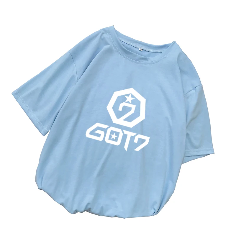 GOT7 футболка женская летняя Harajuku с коротким рукавом Повседневная Свободная