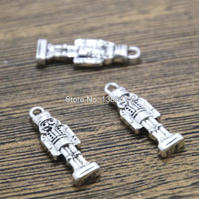 

12pcs Nutcracker Charms Silver tone Nutcracker charm pendant 26x8mm