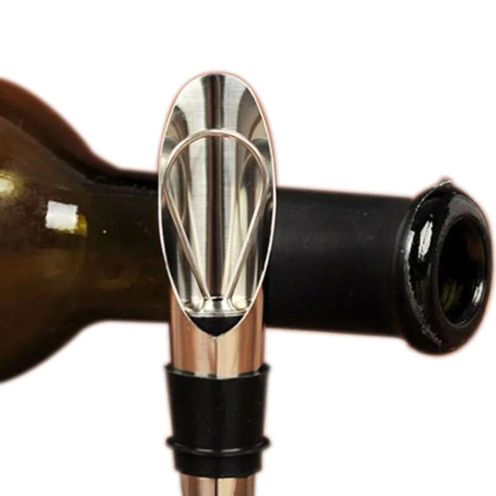 

2-in-1 Stainless Steel Liquor Bottles Wine Aerating Spout and Pourer Stopper Wine Pourer Stoppers Wine Funnel Bottle Pourer
