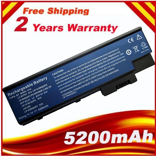 5200mah Laptop Battery For Acer Aspire 3660 5110 5610 Series 3661 5600