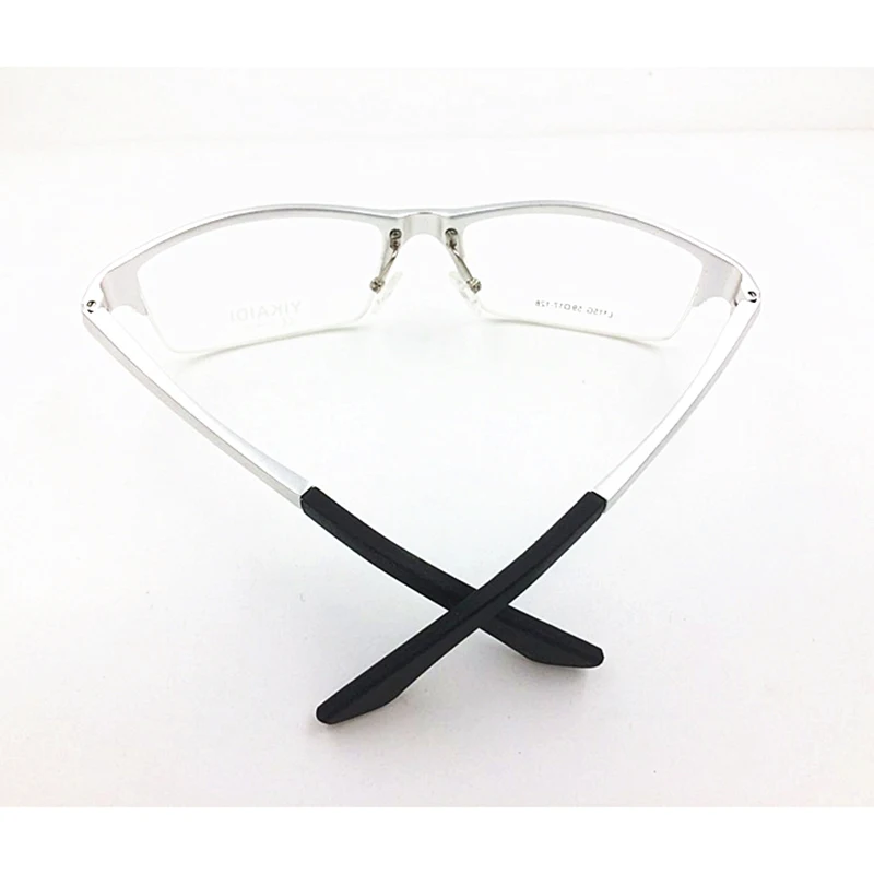 Высокое Качество серебро алюминий магния оптические очки оправа половина Рамки Спортивные очки по рецепту B2