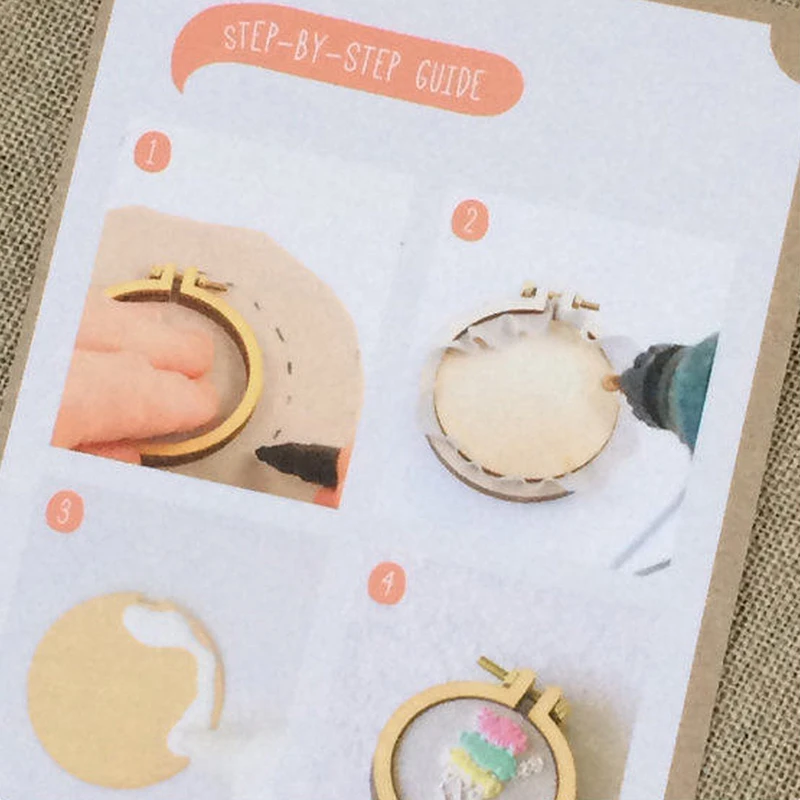 

Mini Wooden DIY Crafts Tool Art Works For Bag Clothes Sewing Hoop/Ring Embroidery Frame Cross Stitch Sewing