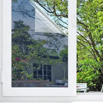 

Width 40/50 Cm one way mirrored film,Silver self-adhesive Blocking Light Reflective Window Tint,Privacy Heat Control Solar film