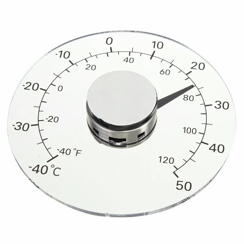 

Thermometer Fahrenheit /Celsius Degrees Transparent Round Outdoor Window Self Adhesive Waterproof Temperature Meter