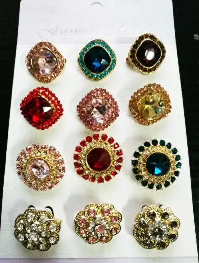 Новые модные однотонные Брошь Pin элегантный шарф Мода Стиль женщин сплав Rhinestone Магнитная брошь кристалл аксессуары - Окраска металла: 4 designs mix