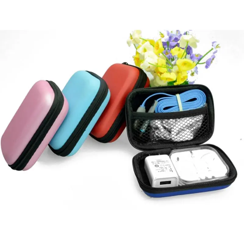 Colorful Headphone Case Travel Storage Bag Headphone Protective Storage Box For Earphone Data Cable Charger Coin Case Container