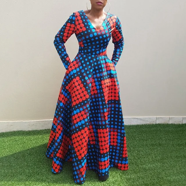 polka dot african dress