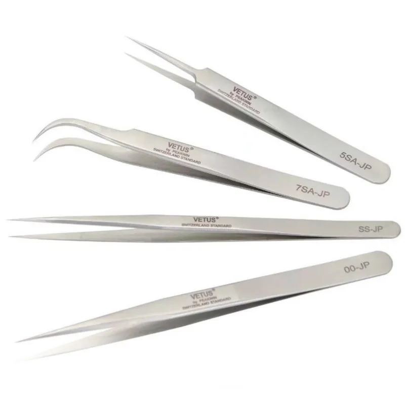 

100% Genuine Vetus Anti Acid Ultra Precision Tweezers For Eyelash Extension Anti-static Stainless Steel Tweezers