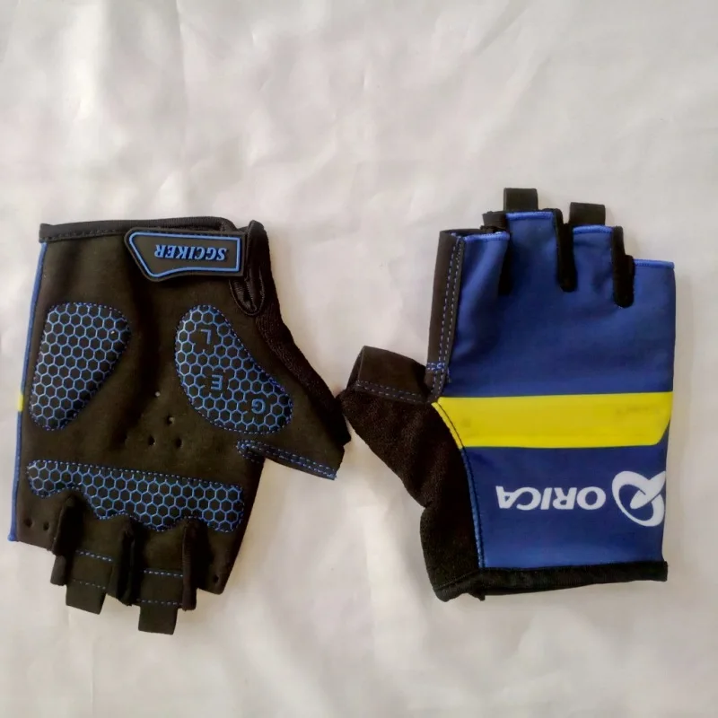 

2017 world tour pro team orica Cycling gloves GEL shock absorption high quality summer half finger Bike gloves Size m-XL