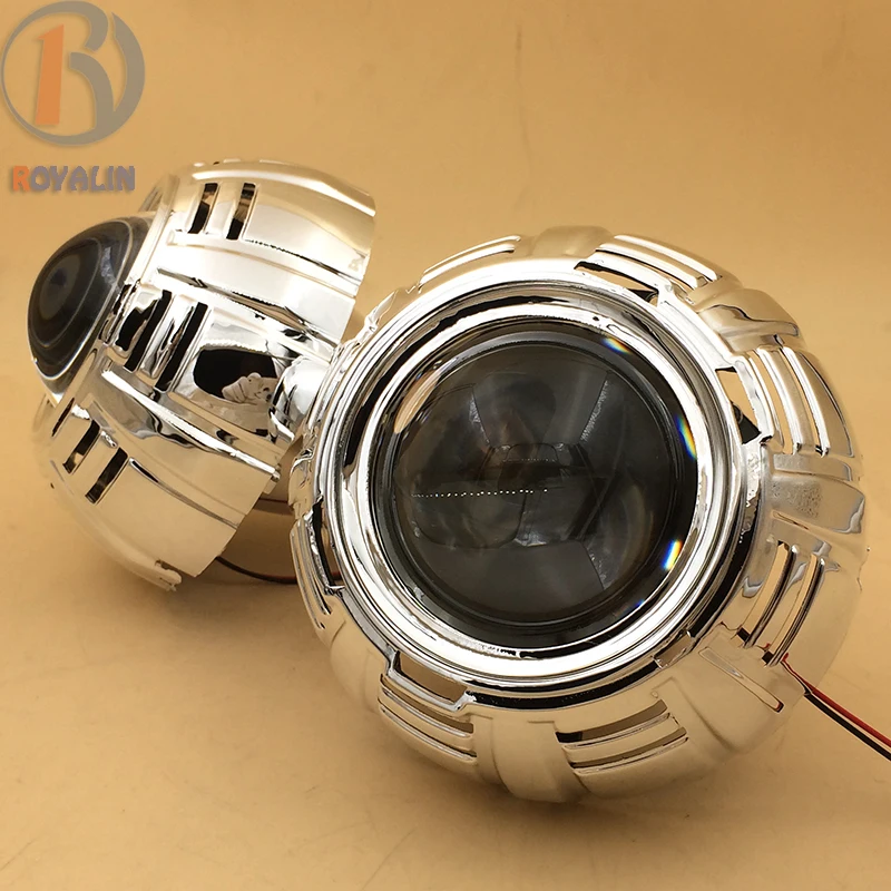 ROYALIN Bixenon HID projector Lens Car Headlights for D2S D2R D2C Bulbs