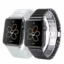 Настоящий керамический ремешок для Apple Watch Series 5 4 3 2 1 застежка-бабочка ремешок для часов iWatch Edition 38 40 42 44 мм аксессуары