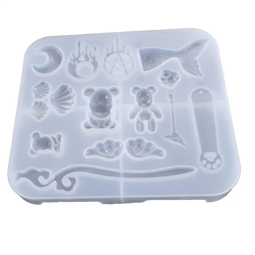 

Bear Fishtail Shell Moon Silicone Mold Making DIY Handmade Tool Epoxy Craft trendy