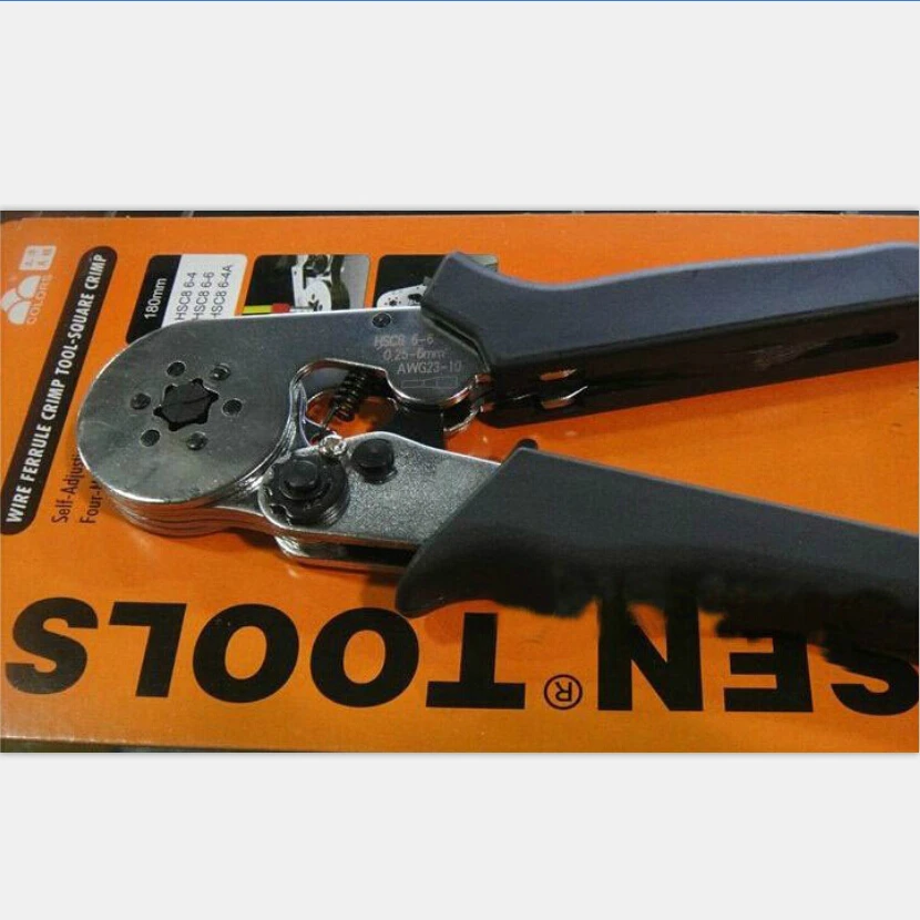 

HSC8 6-6 0.25-6 mm2 crimping tools for wire end sleeves high quality multi-function crimping pliers tube crimping pliers