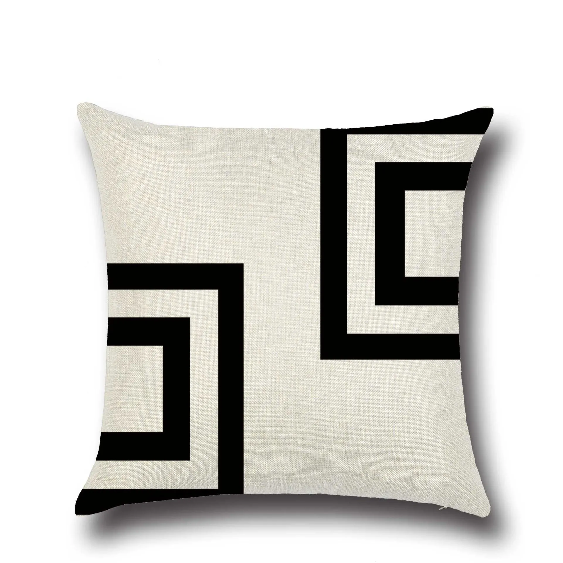 Модный Элегантный геометрический узор полиэстер печать квадратный черный белый горошек диван Чехол для подушки офис дом Наволочка Чехол