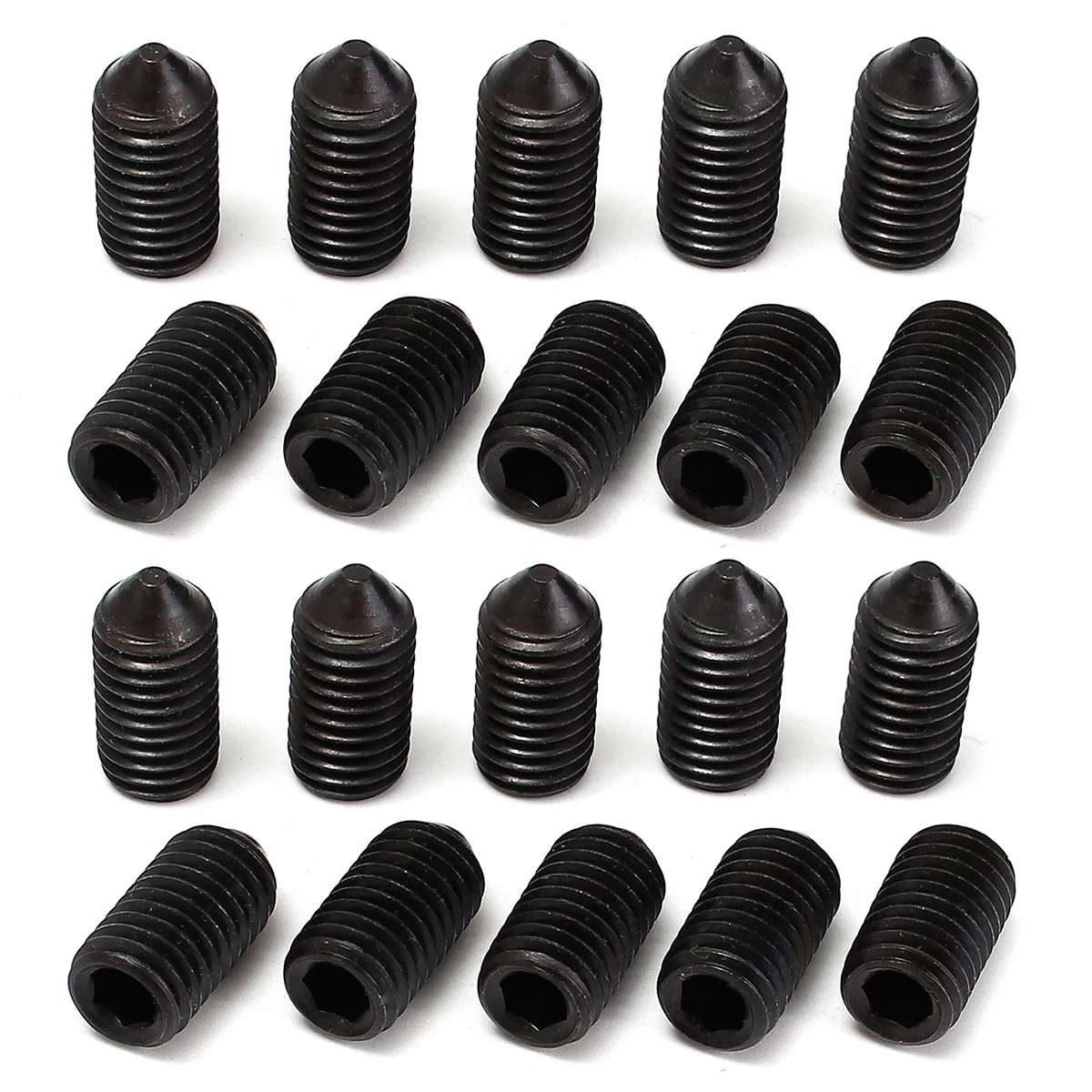 Buy 20Pcs Black 12.9 Grade M12 HEX Socket Set Core Point Grub Screws 12mm/ 16mm