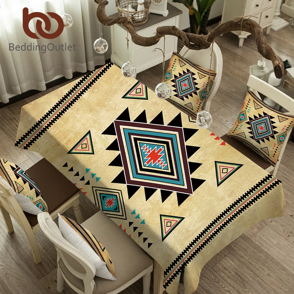 BeddingOutlet هندسية مفرش مائدة مطبوع ازتيك طاولة مقاومة للمياه القماش جنوب غرب الأمريكيين الجدول غطاء المنزل Deocration BeddingOutlet هندسية مفرش مائدة مطبوع ازتيك طاولة مقاومة للمياه القماش جنوب غرب الأمريكيين الجدول غطاء المنزل Deocration