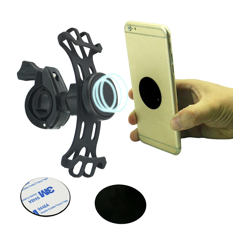 

Car Phone Holder Bicycle Magnetic Bracket Magnet Rubber Band Rotatable Bracket Motorcycle GPS Navigation Bracket For Redmi 7