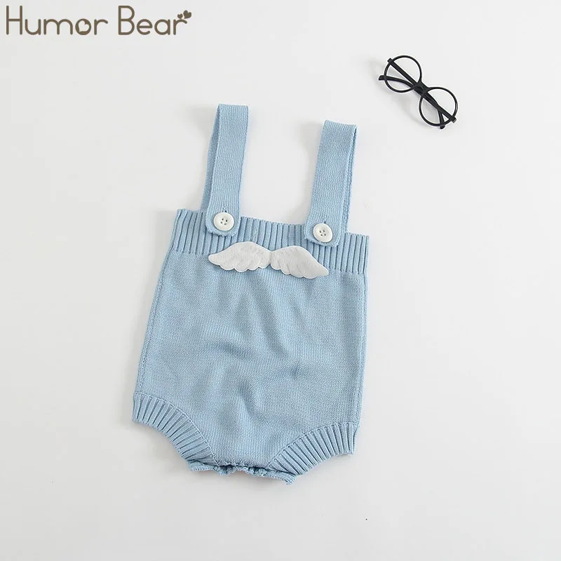 Humor Bear/осенне-Весенняя хлопковая трикотажная одежда для маленьких мальчиков и девочек; комбинезон; милая детская одежда; свитер для малышей; Детские костюмы
