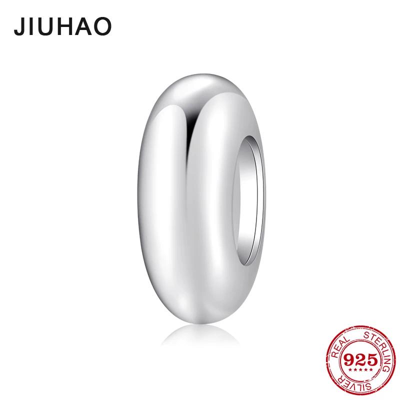 

2018 New 925 Sterling Silver round shape fine spacer Stopper beads Fit Original Pandora Charm Bracelet Jewelry making