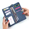 Women Long Wallet Quality Matte PU Leather Solid Coin Purse Luxury Double Zipper Clutch Money Bag Phone ID Credit Card Holder 2