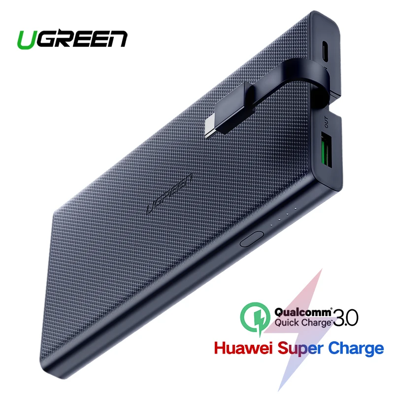 Ugreen 10000mAh Power Bank 18W Quick Charge 3.0 Powerbank External Battery Charger Pack For Xiaomi Mobile Phone Type C Poverbank Ugreen 10000mAh Power Bank 18W Quick Charge 3.0 Powerbank External Battery Charger Pack For Xiaomi Mobile Phone Type C Poverbank