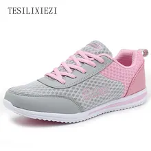 2016 New Summer Zapato Women Breathable Mesh Zapatillas Shoes For Women Network Soft Casual Shoes Wild Flats Casual