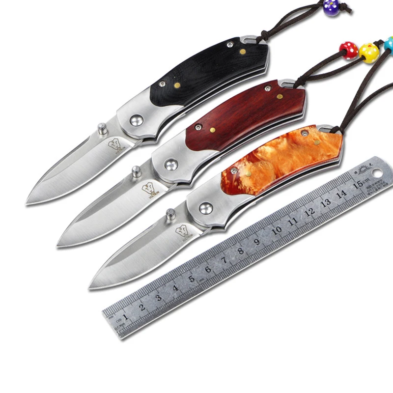 

VOLTRON V17 Popuplar Folding Knife 59HRC 8CR13MOV Blade G10 or Wood Handle Hunting Knives Utility Rescue Mini Pocket EDC Tools