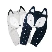 Infantil/штаны для маленьких мальчиков милые штаны для маленьких девочек с изображением кота и лисы теплая хлопковая одежда, штаны-шаровары штаны для малышей