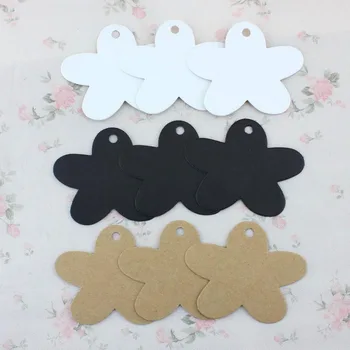 

New Many Shaped Blank Hang Tag Kraft Paper Tag For Retro Gift Tag Cards With Plastic Pins