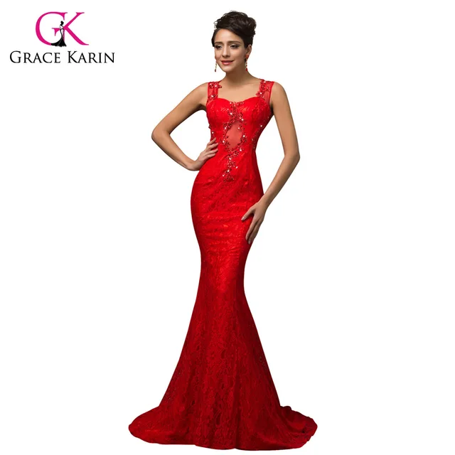 Red evening dresses lace Red evening dresses lace