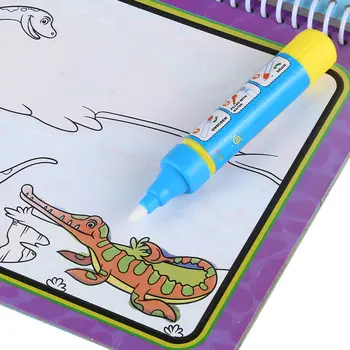 

AINY-COOLPLAY Magic Water Drawing Book Coloring Book Doodle with Magic Pen Painting Drawing Board For Kids Toys Toy Birthday G
