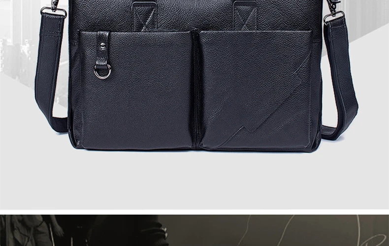 TIANHOO Мода Личи шаблон портфель человек Натуральная кожа сумка 15 дюймов сумка для ноутбука мягкие мужские плечо и handlebag простая посылка